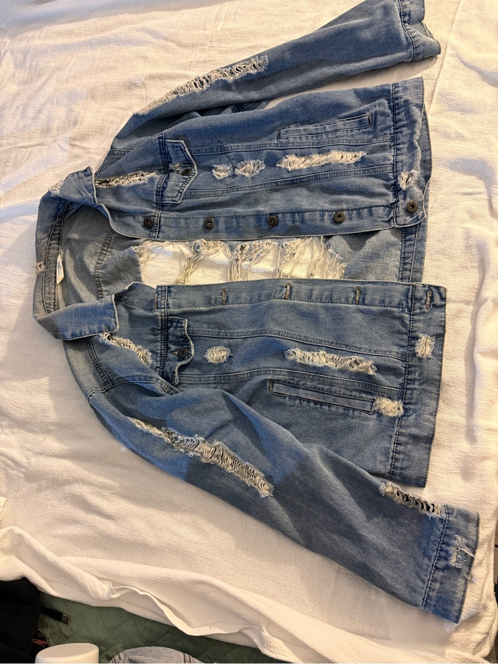 Highway Jeans Light Blue Distressed Denim Jacket